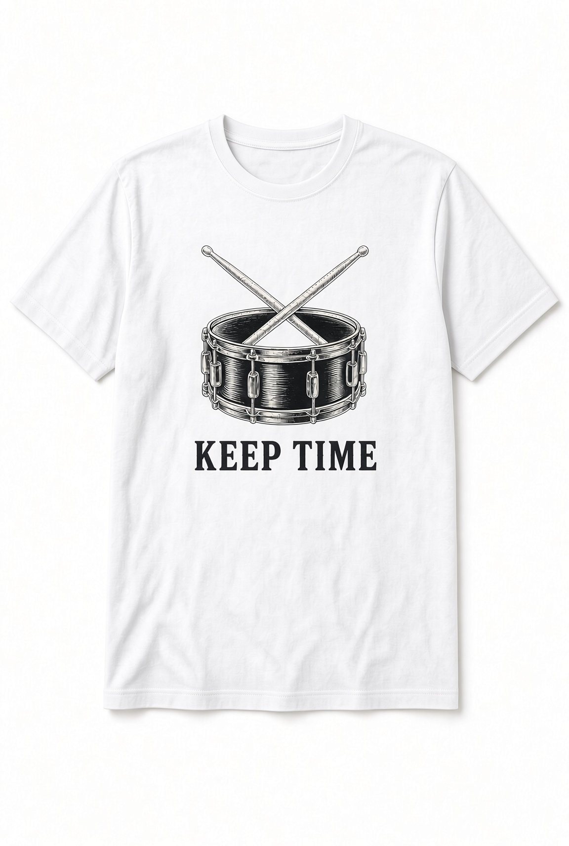 Keep Time Snare Drum Unisex T-Shirt - Image 2