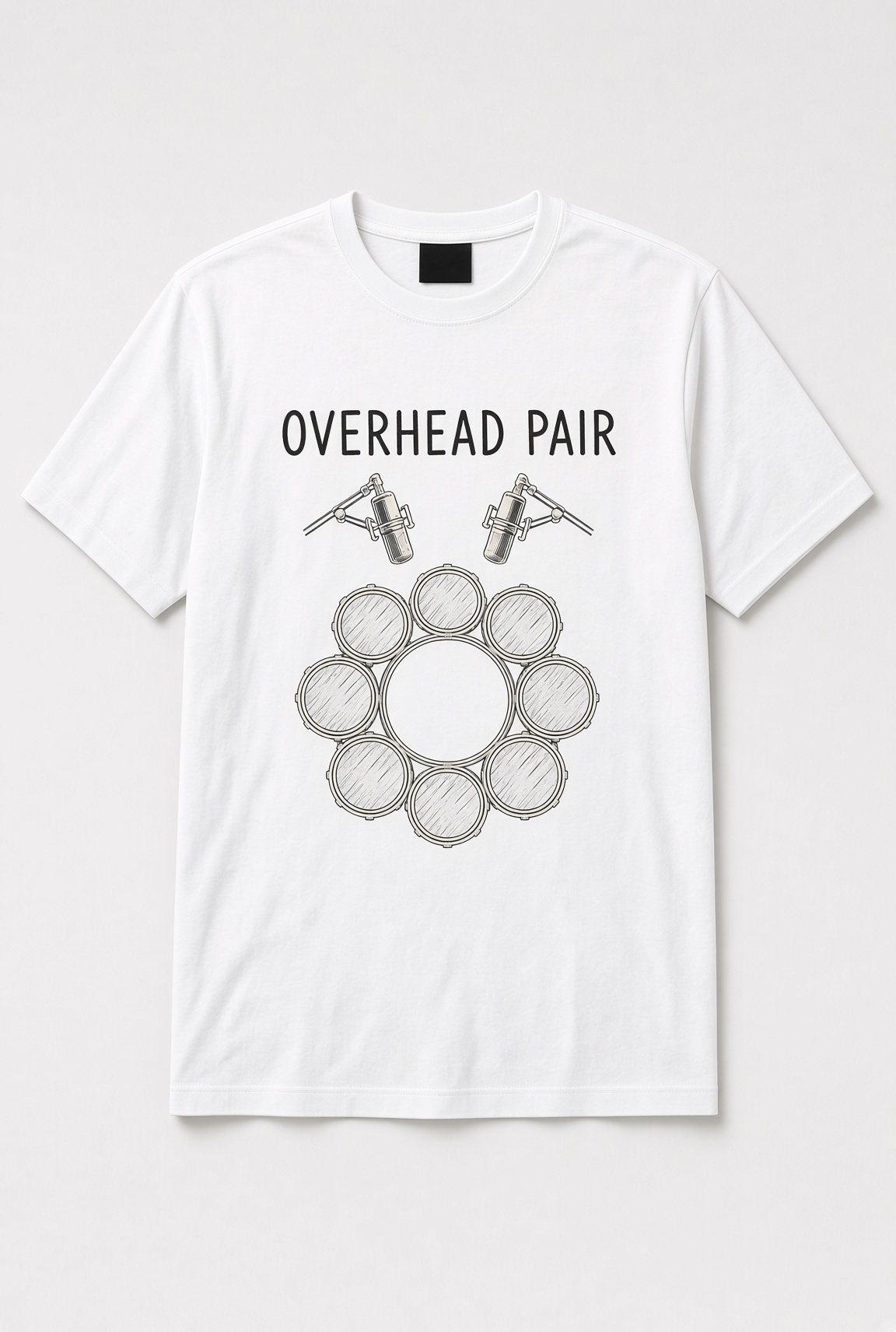 Overhead Pair Drum Kit Mics Unisex T-Shirt - Image 2