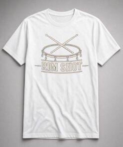 Alternative view of Rim Shot Snare Drum Badge Unisex T-Shirt