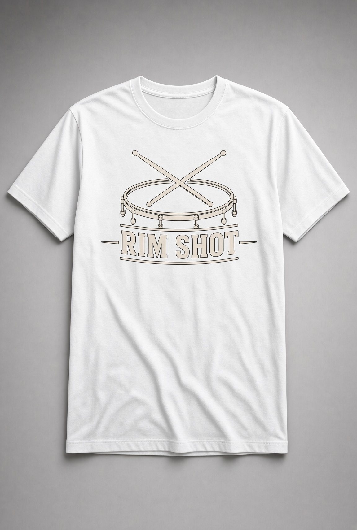 Rim Shot Snare Drum Badge Unisex T-Shirt - Image 2
