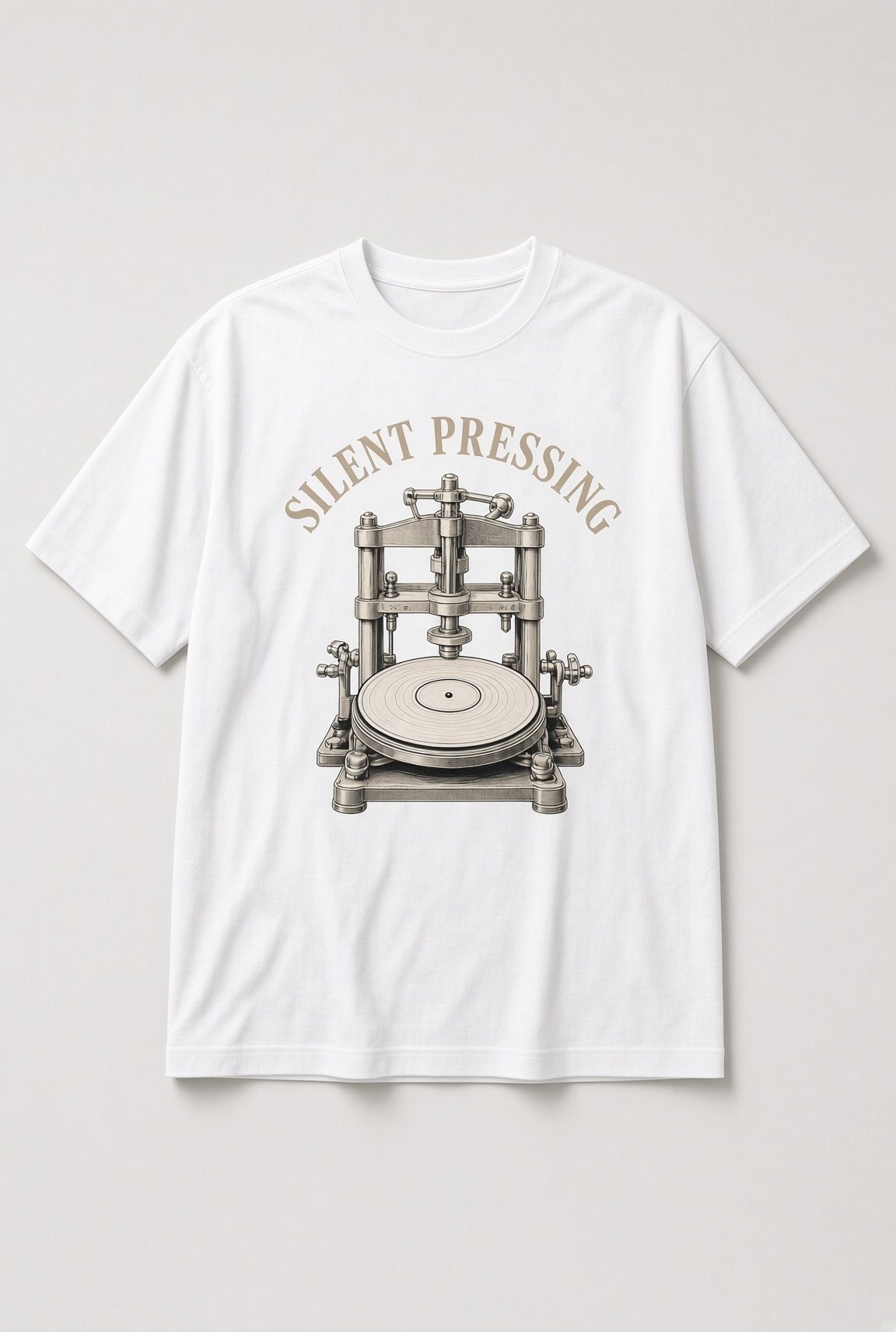 Silent Pressing Record Press Unisex T-Shirt - Image 2